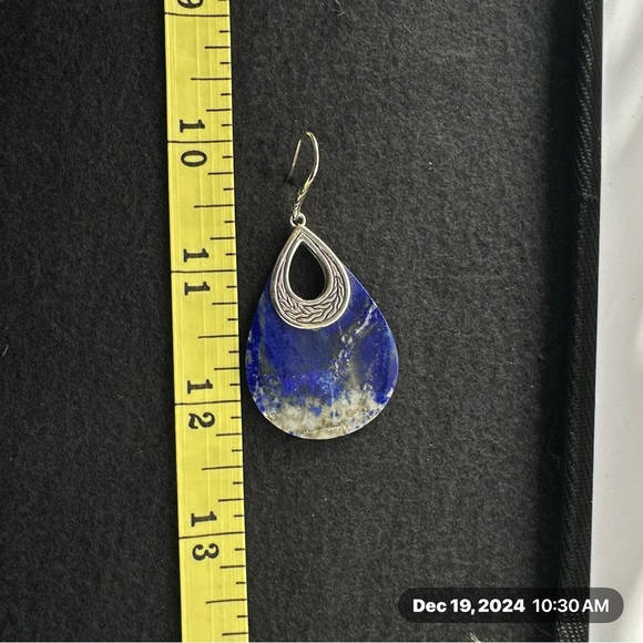 John Hardy Lapis Teardrop Earrings NWOT - Picture 7 of 8